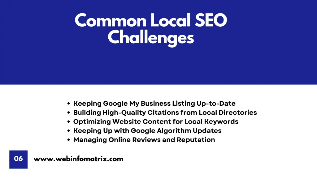 common local seo challenges