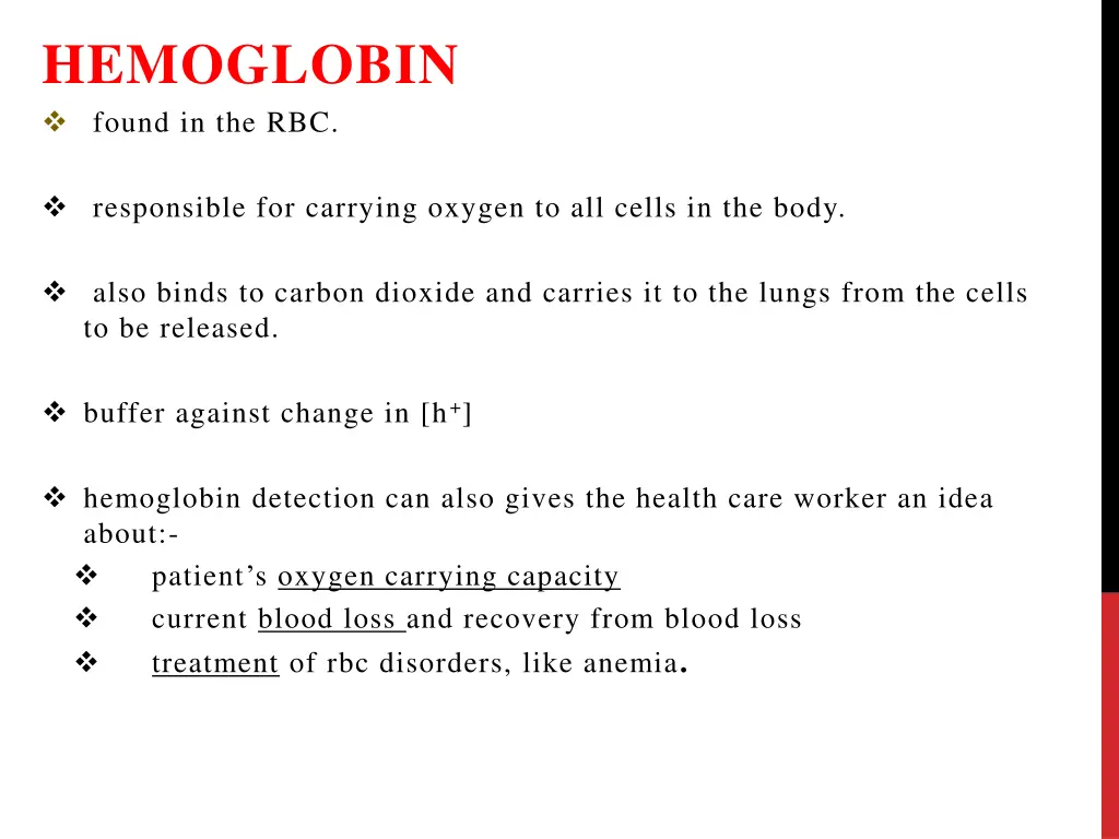 hemoglobin found in the rbc
