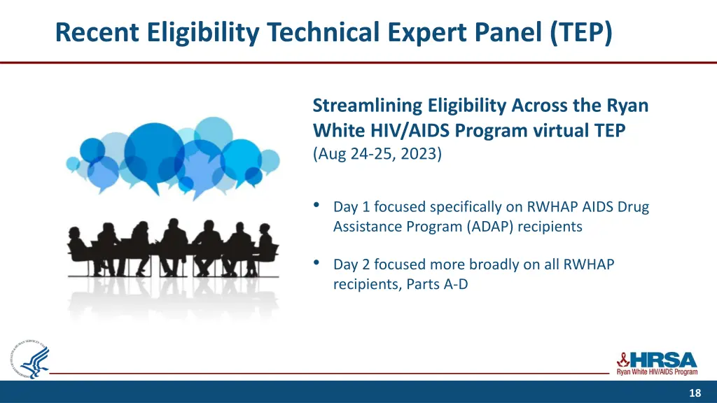 recent eligibility technical expert panel tep