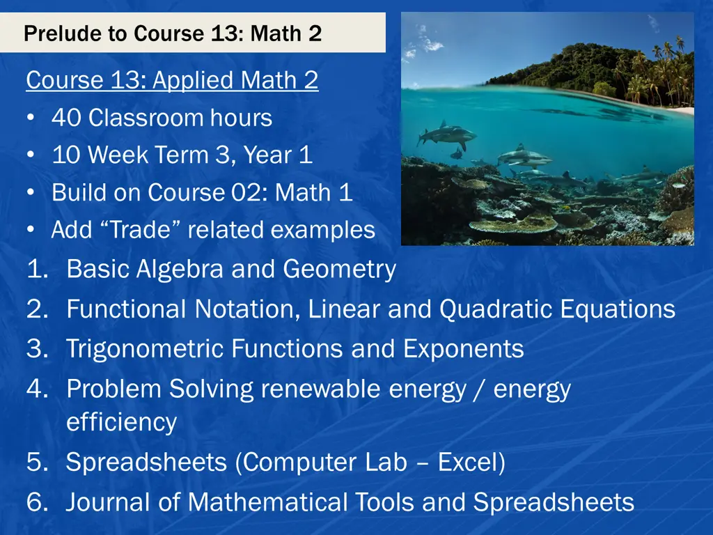 prelude to course 13 math 2