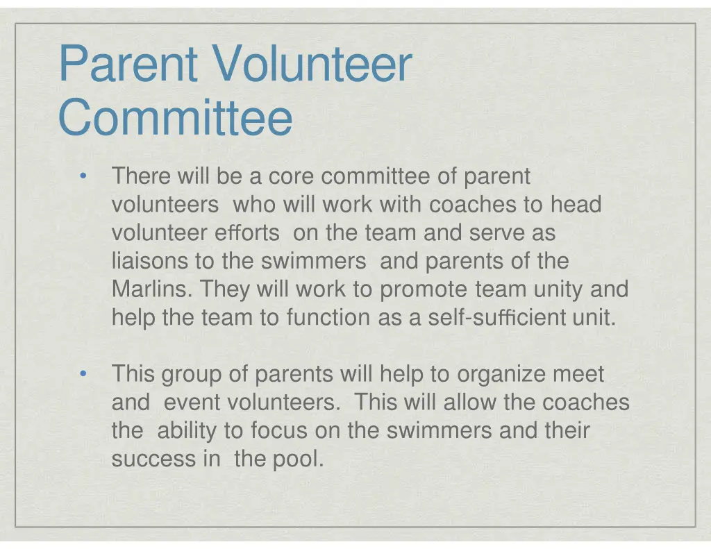 parent volunteer committee