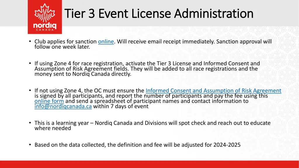 tier 3 event license administration tier 3 event