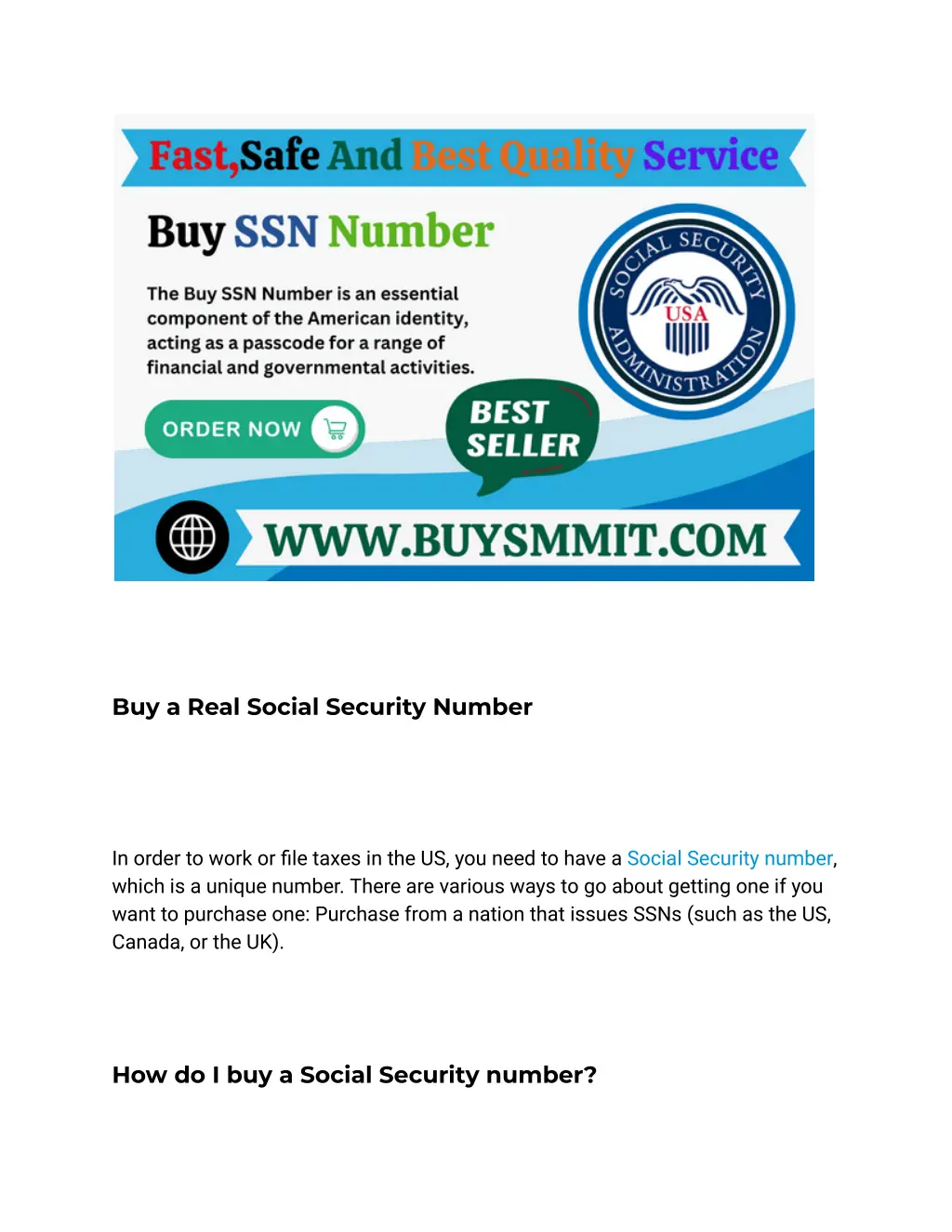 buy a real social security number