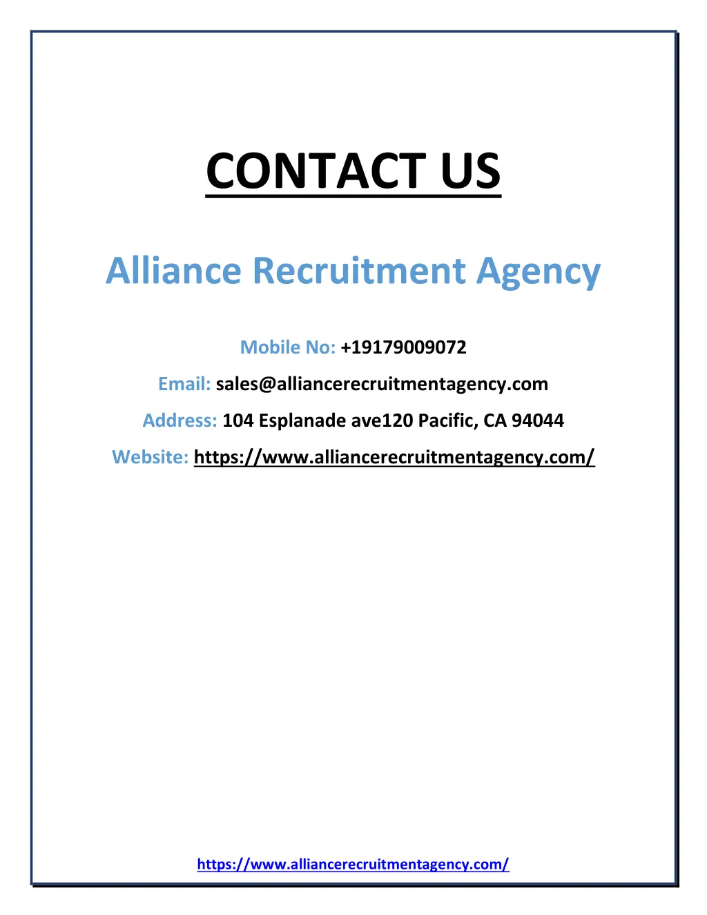 contact us