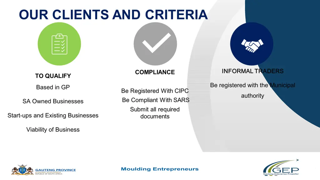 our clients and criteria