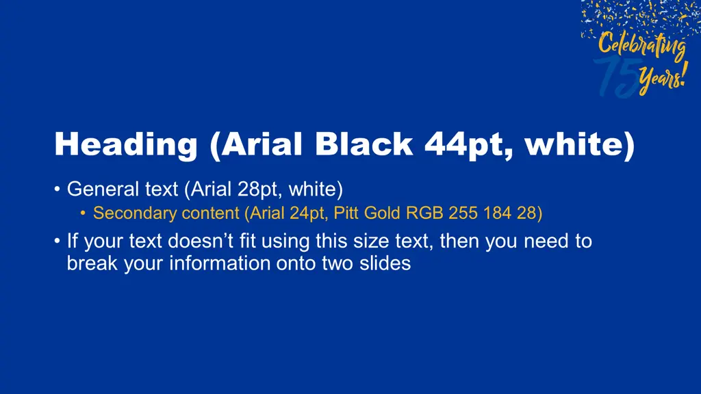 heading arial black 44pt white