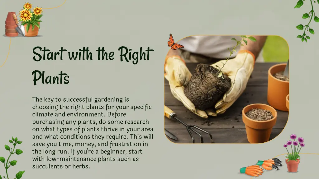 start with the right plants