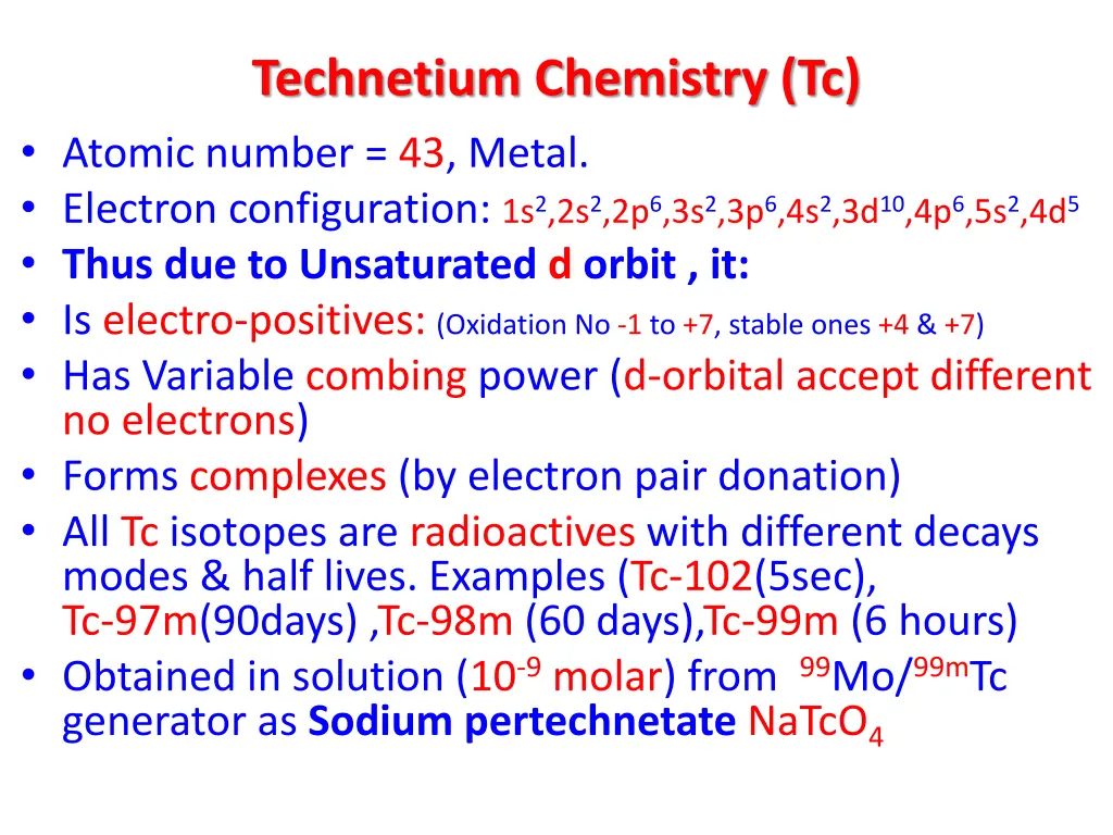 technetium chemistry tc atomic number 43 metal