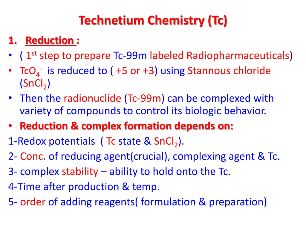 technetium chemistry tc