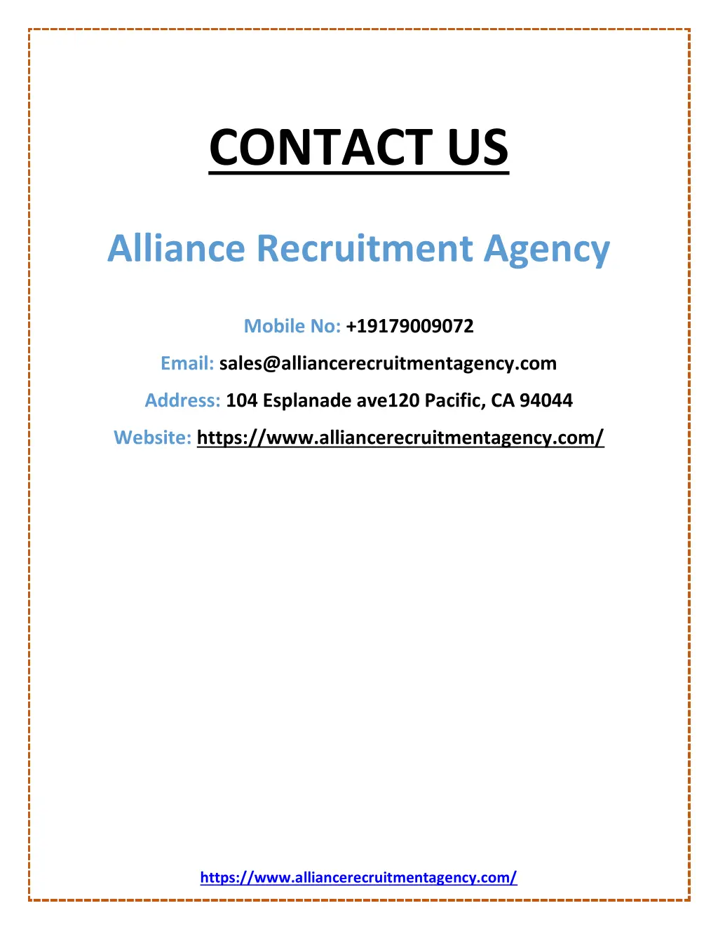 contact us