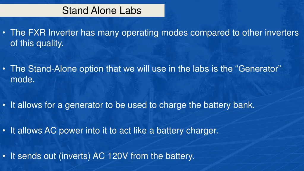 stand alone labs 7