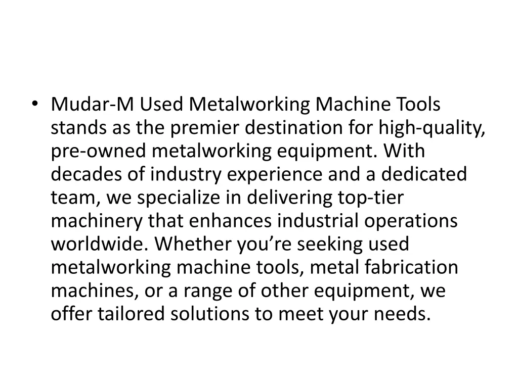 mudar m used metalworking machine tools stands