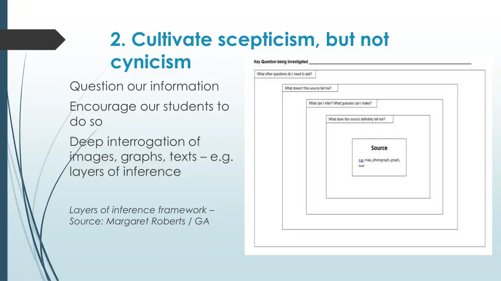 2 cultivate scepticism but not cynicism question