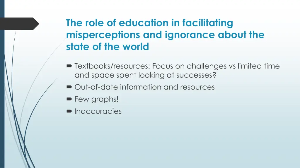 the role of education in facilitating 1