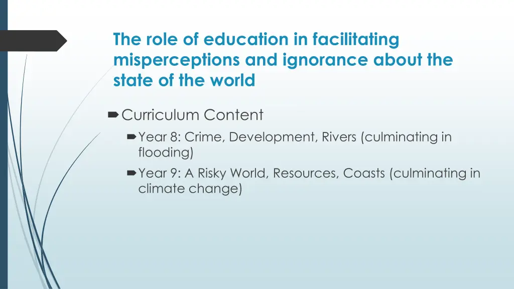 the role of education in facilitating