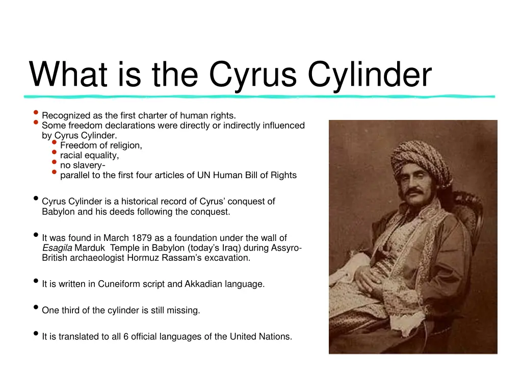 what is the cyrus cylinder recognized