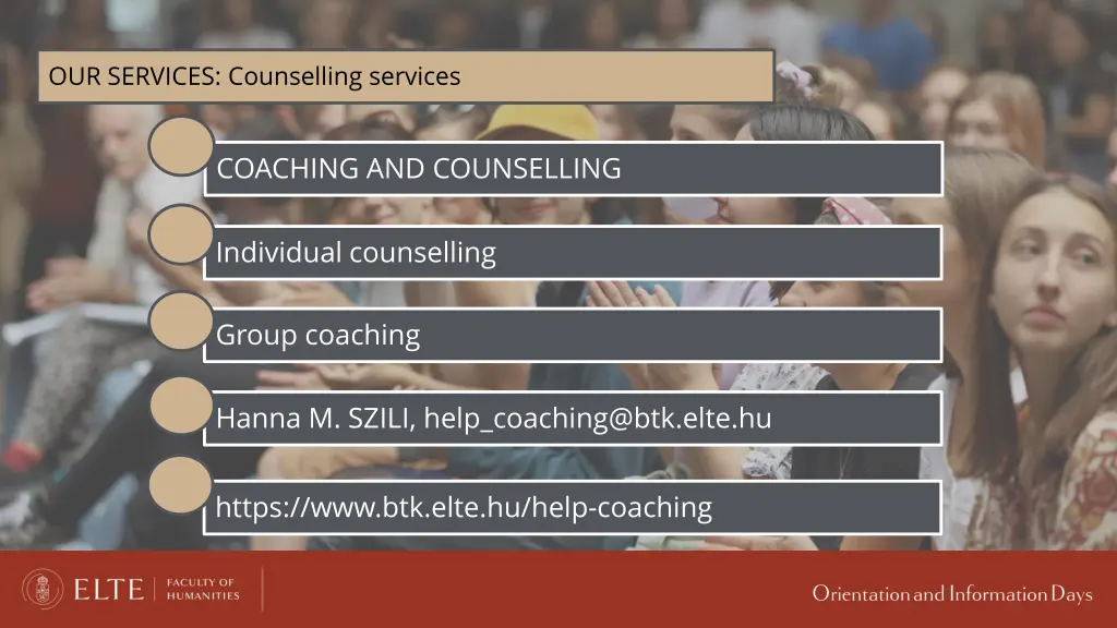 our services counselling services