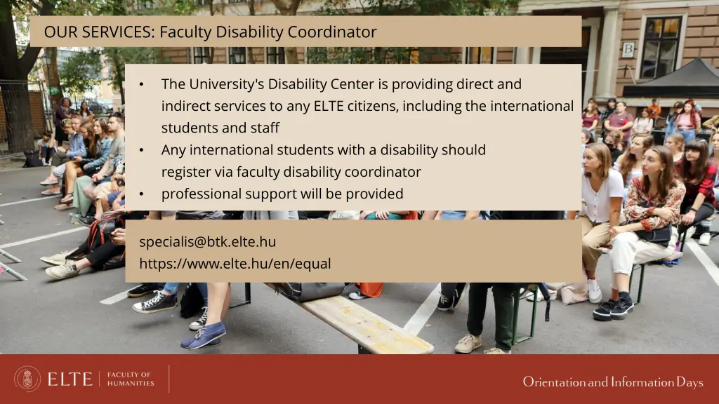 our services faculty disability coordinator