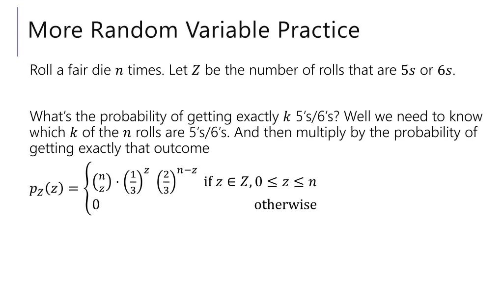 more random variable practice 1
