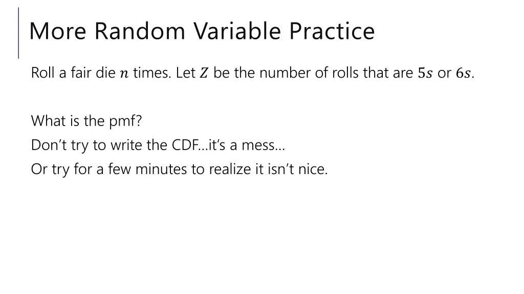 more random variable practice