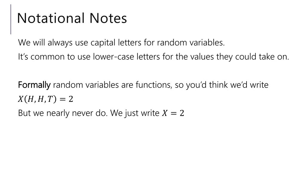 notational notes