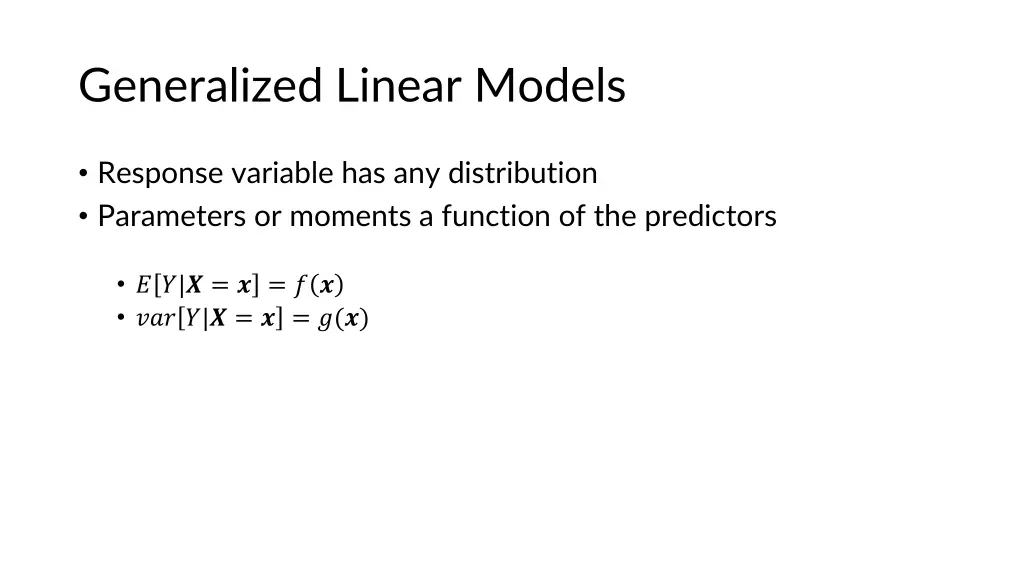 generalized linear models