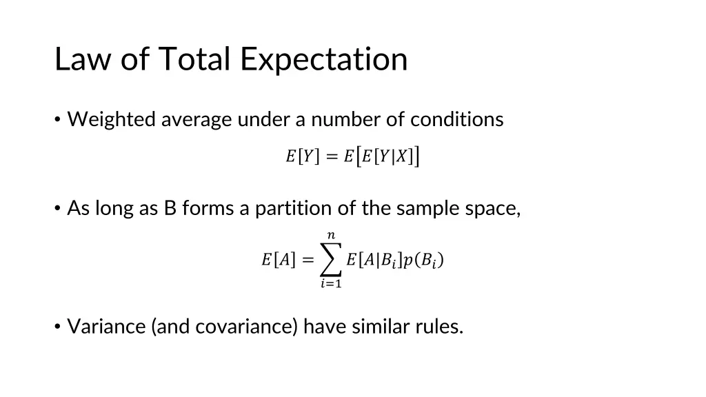 law of total expectation