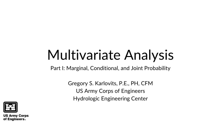 multivariate analysis part i marginal conditional