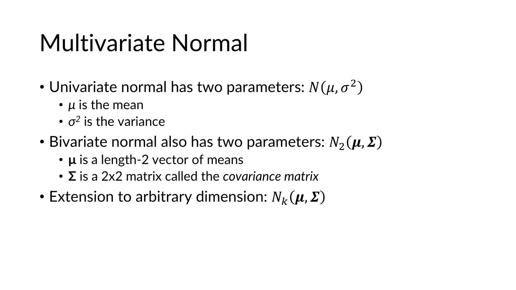 multivariate normal