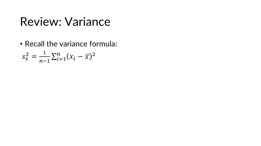 review variance