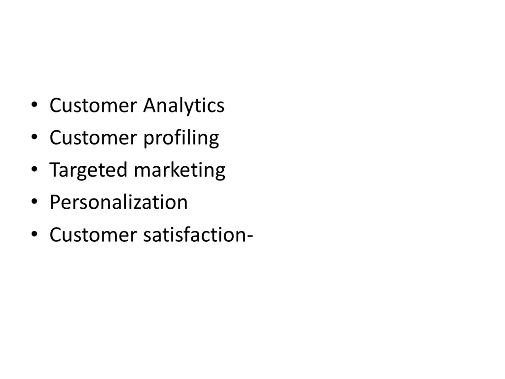 customer analytics customer profiling targeted