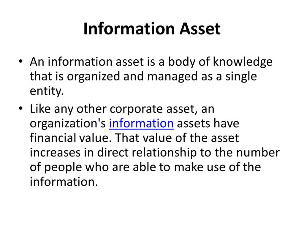 information asset