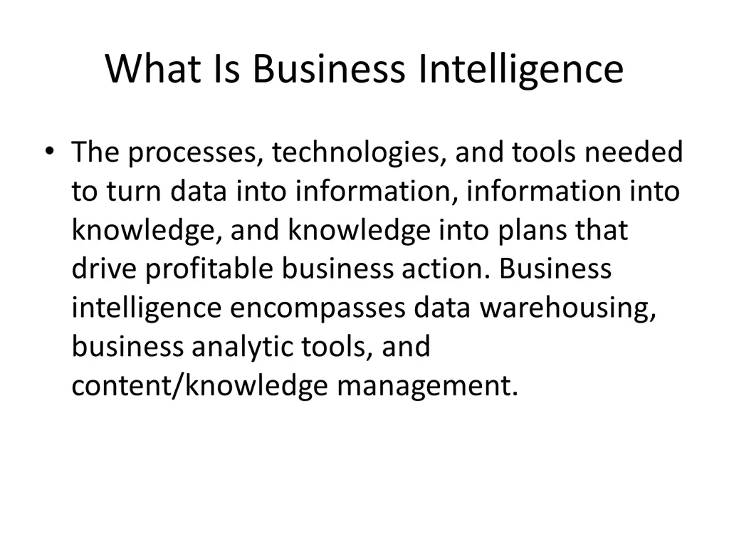 what is business intelligence