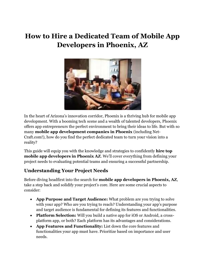 how to hire a dedicated team of mobile