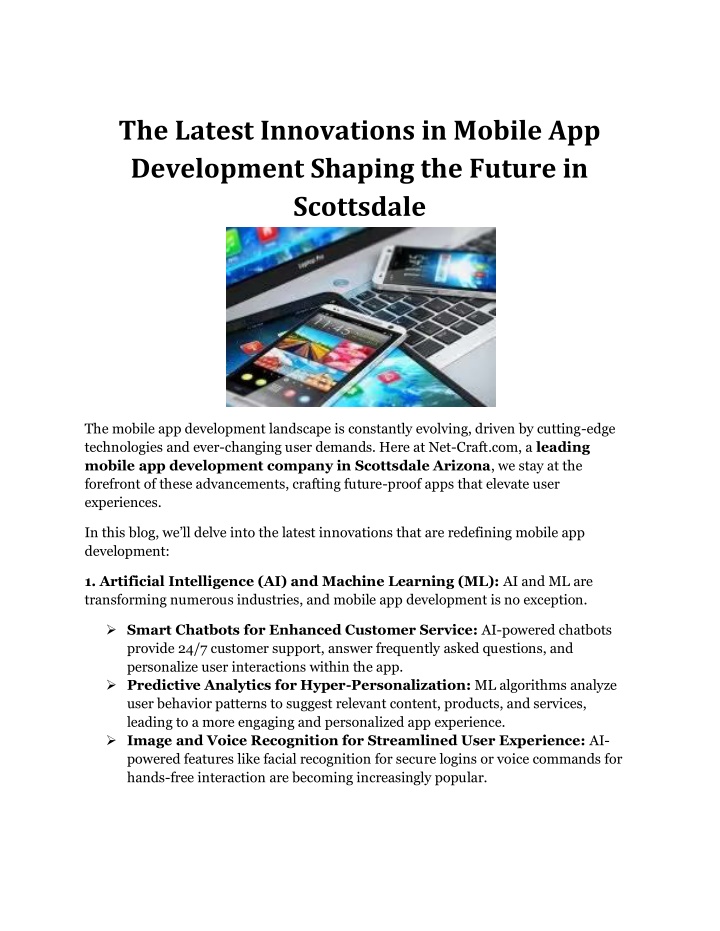 the latest innovations in mobile app development