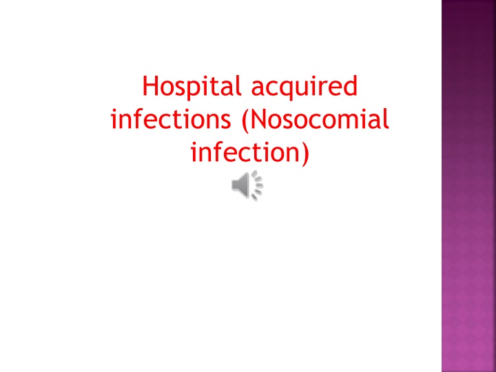 hospital acquired infections nosocomial infection