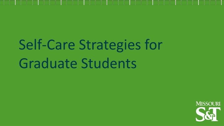 self care strategies for graduate students