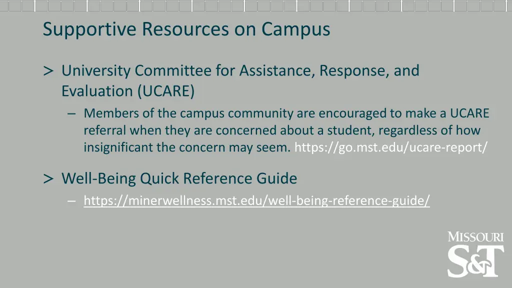 supportive resources on campus 1