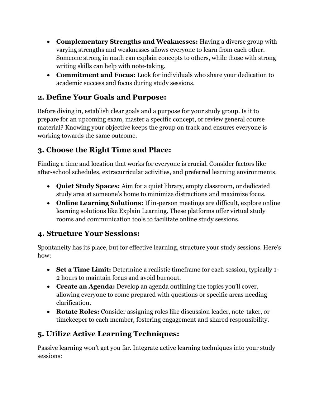 complementary strengths and weaknesses having