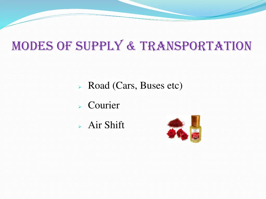 modes of supply transportation