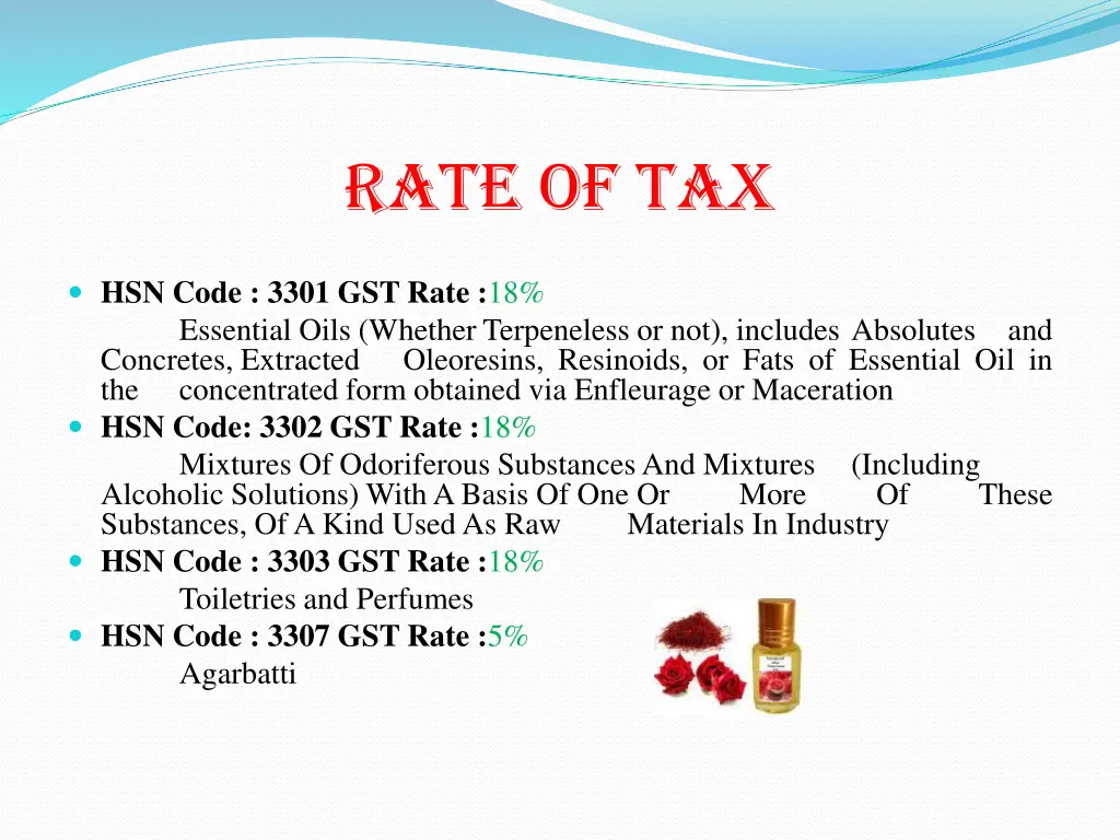 rate of tax