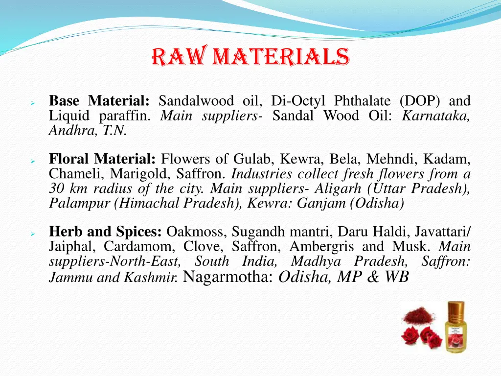 raw materials