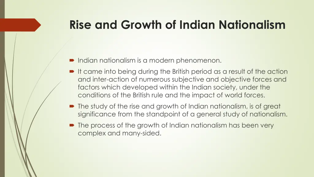 rise and growth of indian nationalism