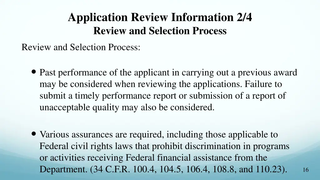 application review information 2 4 review