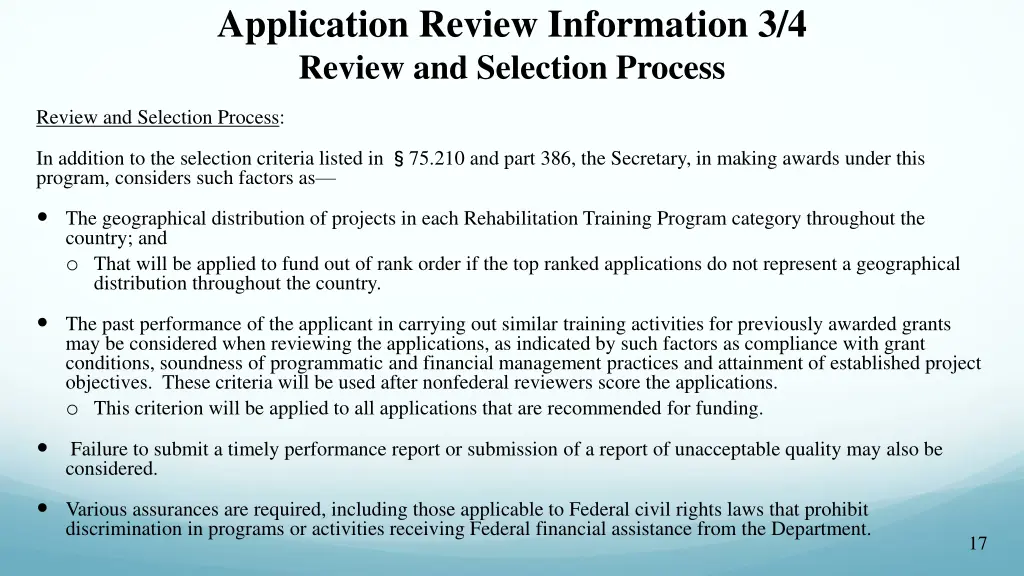 application review information 3 4 review