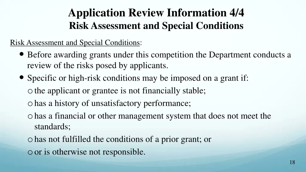 application review information 4 4 risk