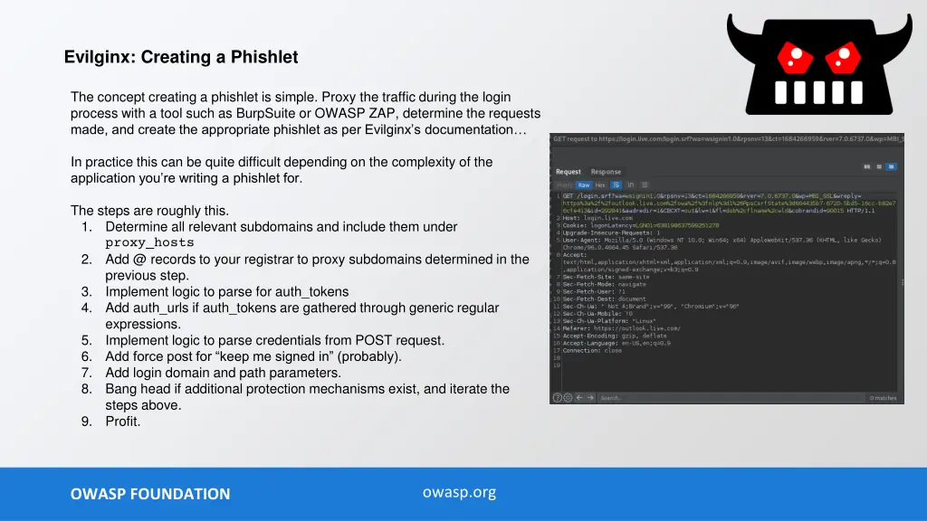 evilginx creating a phishlet