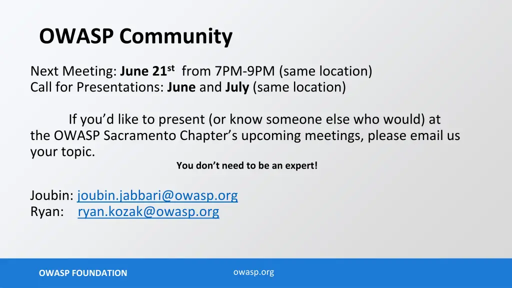 owasp community