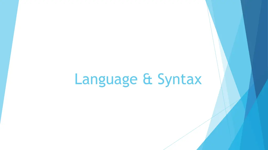 language syntax